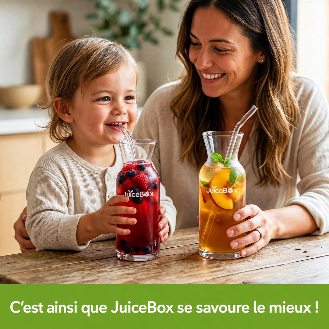 JuiceBox Set Carafes en Verre - 2x 600ml