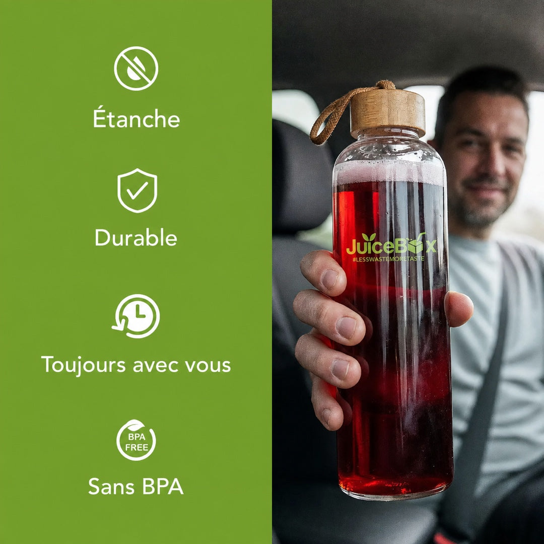 JuiceBox™ Set économique gourdes en verre