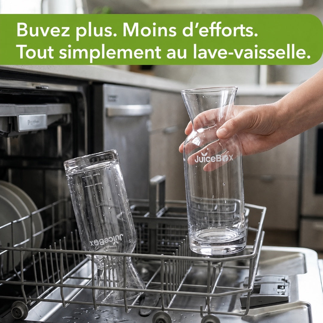 JuiceBox Set Carafes en Verre - 2x 600ml