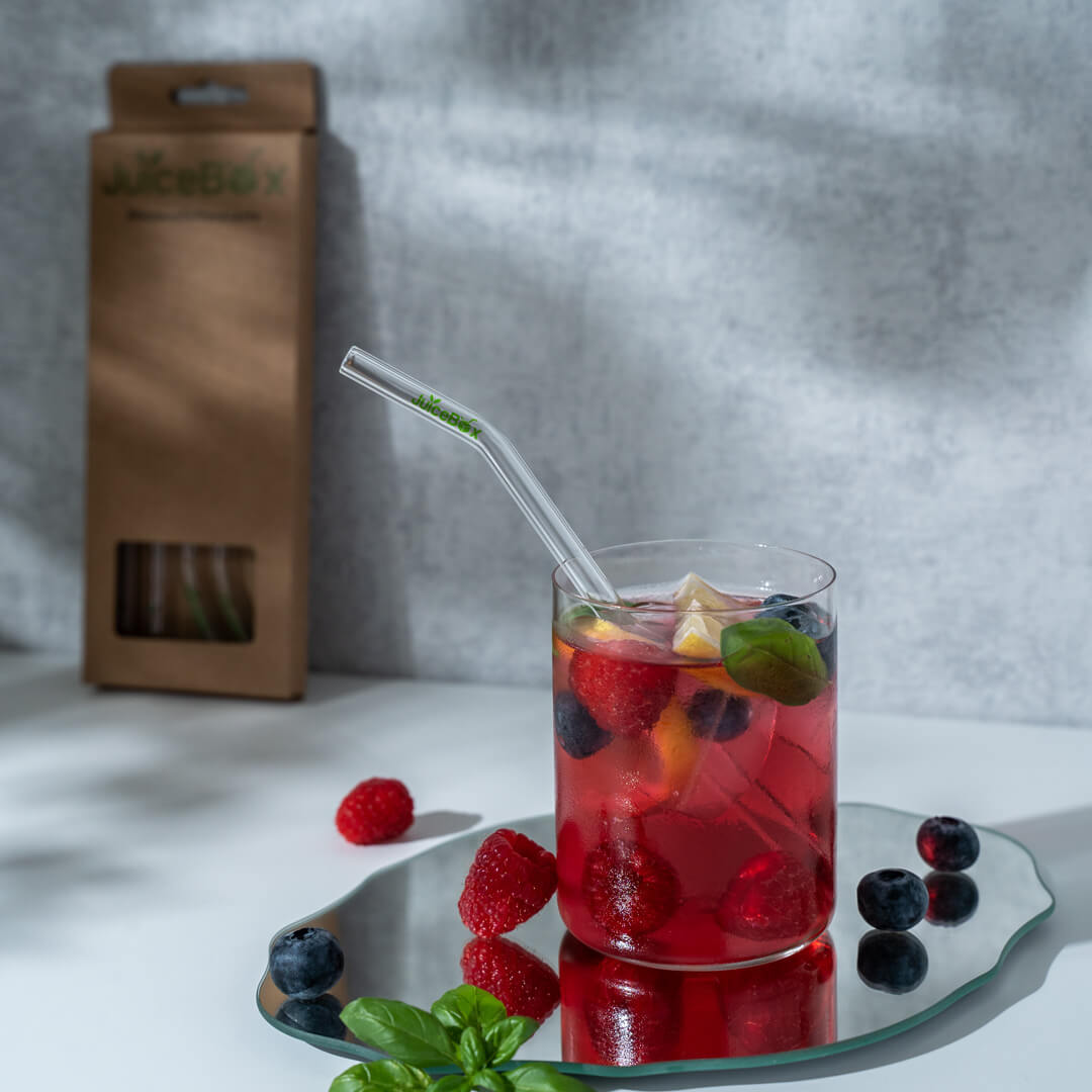 JuiceBox™ Lot de pailles en verre 4+1
